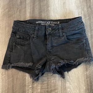 American Eagle Black Denim Shorts